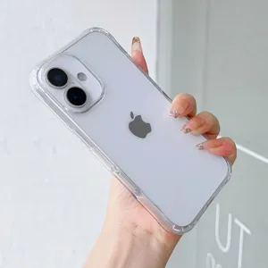 Klares Acryl stoßfeste Schutzhülle Detailansicht, transparente Bumper Hülle für Smartphone.