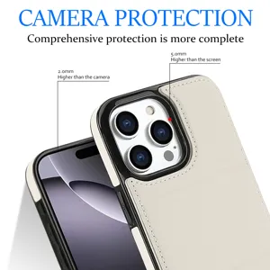 Vista detallada de la funda con tarjetero, que destaca la altura de protección.