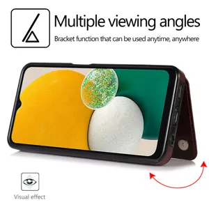 Custodia portafoglio in pelle per Samsung con porta carte e comoda funzione supporto