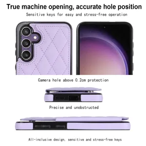 Θήκη Samsung S24 Ultra Plus δερμάτινη καπιτονέ πορτοφόλι προστασία κάμερας ακριβείας