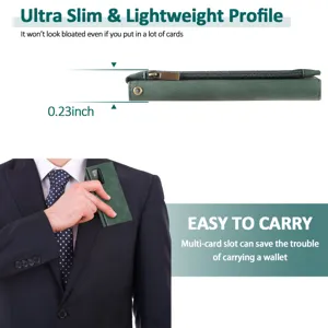 Ultra slim flip leather phone case with multiple card slots and sleek portable wallet design.