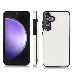 Fundas protectoras multiángulo compatibles con Samsung, diseño elegante de cuero plegable.