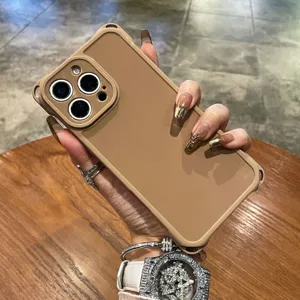 Funda de teléfono anticaída con protector de lente, cubierta suave flexible compatible con iPhone.
