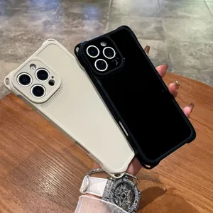 Funda de teléfono anticaída de cuatro esquinas para iPhone, cubierta suave y elegante.