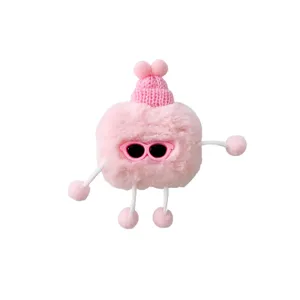 Cute plush sunglasses little man protective case for Apple AirPods 3 Pro 2 cute fluffy shell