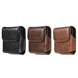 Leather phone holster for foldable smartphones belt loop waist bag compatible with Z Flip 3 4 5