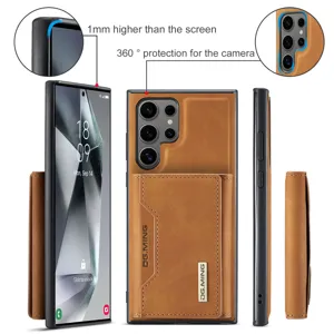 Coque en cuir Samsung S24 Ultra porte-carte magnétique étui de protection amovible 2 en 1