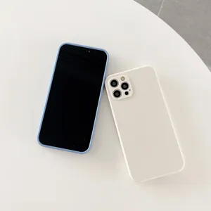 Funda de teléfono de silicona mate cubierta protectora suave compatible con iPhone