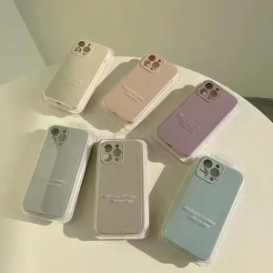 Funda de teléfono de silicona líquida suave compatible con iPhone 13 Pro Max case