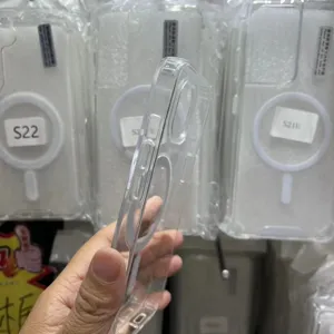 Clear Magnetic Phone Case Acrylic Anti-Drop Hard Cover MagSafe Compatible Protective