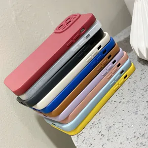 Koreaanse stijl effen matte siliconen telefoonhoesje, volledige bescherming voor iPhone.