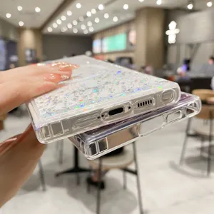 Transparent glitter magnetic phone case with drop protection and precise cutouts for daily use.