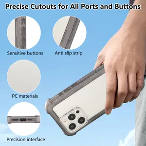 Matte 3-in-1 protective phone case with drop resistance and precise cutouts for iPhone.