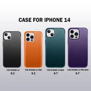 Detailansicht der Leder Klapphandyhüllen für die iPhone 14 Serie in mehreren Farben.