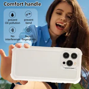 Protective frosted phone case with reinforced anti-drop corners and camera protection.