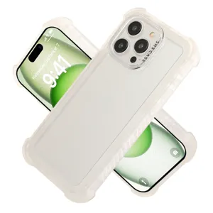 Frosted matte protective phone case with camera guard, anti-drop shockproof hard back cover.