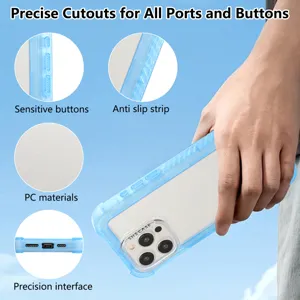 Close up view of frosted protective phone case showing precise cutouts and buttons.