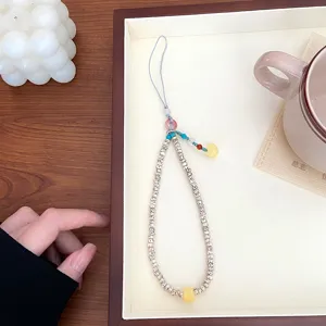 Pendentif de sac et lanière de téléphone en perles style chinois exquis et élégant.
