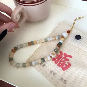 Nouveau bracelet de téléphone en pierre naturelle chinoise, pendentif chat porte-bonheur et pattes.