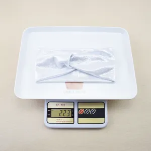Silbernes metallisches Knoten Stirnband, stilvolles elastisches Haarband für Make-up.