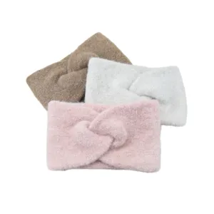 Cozy knit twist headband set, soft warm wool-feel ear warmer for women winter fashion style.