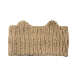 Fascia per capelli in maglia con orecchie di gatto, calda e larga per inverno e yoga.