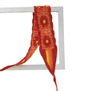 Vintage Häkeln Blumen Stirnband handgemachte böhmische bunte Haarband für Damen