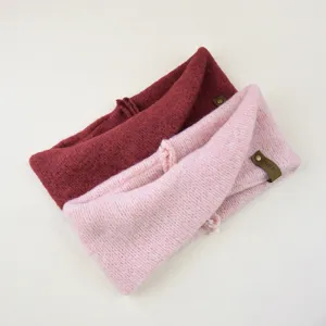 Cozy mohair knit cross headband, warm wide winter hair band for women daily yoga wear.