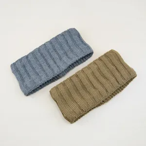 Cozy knit headband with thick ribbed fleece lining, perfect for warm winter daily wear.