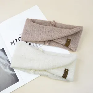 Cozy mohair twist headband, soft thermal ear warmer and wide hair accessory for daily wear.