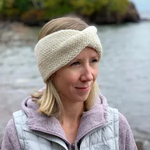 Klobiges Strick Stirnband für Damen, warmer Winter Ohrenwärmer, Kreuz Twist Haarband, gemütlich