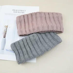 Cozy knit wide headband set with thick fleece lining for warmth, stylish winter hair accessories.