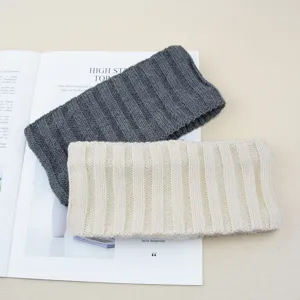 Knitted ribbed headband winter warm thick wide hair band cozy ear warmer hair accessories