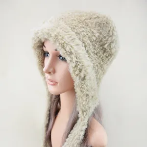 Pluche winter warme oorklep muts, gezellige harige trapper pet voor buiten sneeuw skiën nu.
