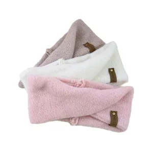 Soft mohair knitted cross headband warm ear winter hair band set of three colors stylish.