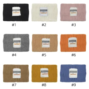 Einfarbig gestricktes Stirnband warme Wolle Haaraccessoires Winter Ohrenschützer Damen