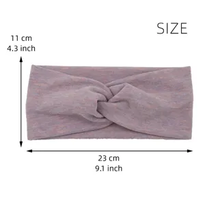 Strick Twist Stirnband breites elastisches Haarband weich Stretch Yoga Sport Haarschmuck