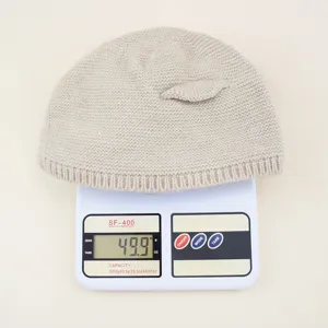 Kinderen schattige gebreide muts met oren detail winter warme trui hoed gewicht weergave