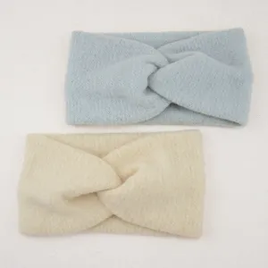 Gemütliches Strick Stirnband Set mit Twist, weiches Plüsch Haarband für Yoga und Gesichtsreinigung.