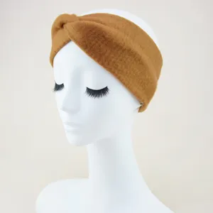 Gestricktes Kreuz Stirnband für Damen, breites Winter Haarband, lässiges Yoga Sport Haar-Accessoire.