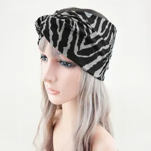 Gestreiftes gedrehtes Damen Stirnband elastisches breitesedes Haarband Yoga Sport Kopfbedeckung