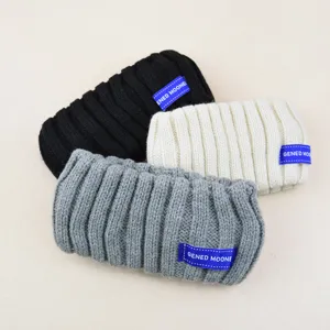 Geribbelde gebreide haarband voor dames, zachte elastische hoofdband voor yoga, gezicht wassen.
