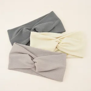 Ribbed twist headband for women, elastic yoga hair band, casual daily hair accessories.