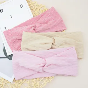 Elastic cross twist yoga headband wide hair band sports running face washing hair accessories