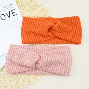 Set de diadema tejida trenzada, cinta elástica ancha para yoga, deportes y uso diario.