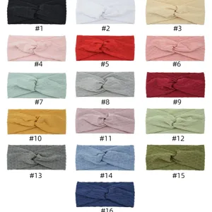Cross yoga headband for women elastic sports hair band sweat absorbing wide hair hoop.