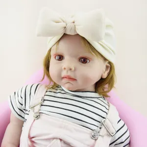 Süßes Baby Schleife Knoten Turban Mütze einfarbig Kleinkind Kopfbedeckung weiche Baumwolle