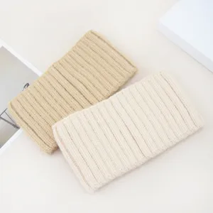 Knit headband wide ribbed hair band minimalist solid color cute cozy style wash face accessory