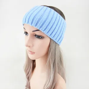 Knitted ribbed wide headband solid color winter hair band fashion accessory daily use!