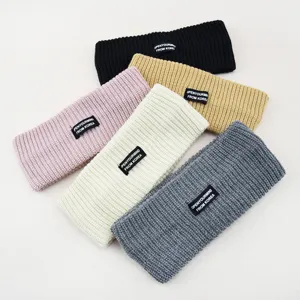 Knitted headband wool hair accessory wide hairband for yoga face washing daily wear